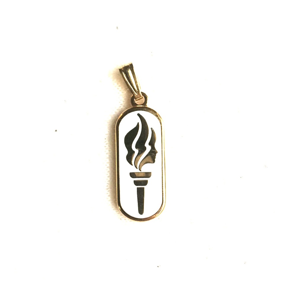 LDS Young Women’s gold torch necklace pendent